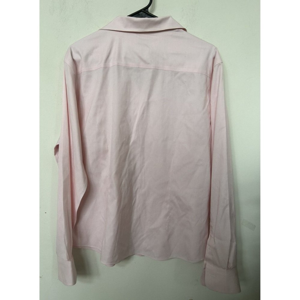 Brooks Brothers 2pc‎ Lot Pink Purple Non Iron Fitted Long Sleeve Shirt Sz 16 - Picture 7 of 7
